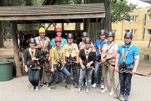 Pilzgarten Team im Kletterpark Verden